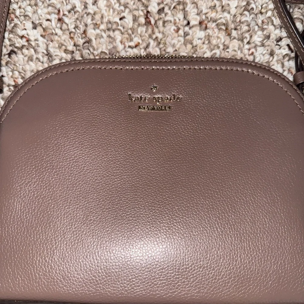 kate spade mauve (purpleish- brown) dome crossbody purse / bag